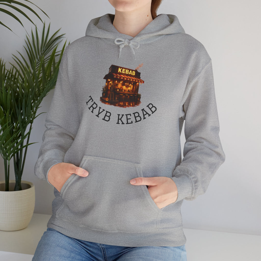 Kebab Shop Graphic Tee — 'Tryb Kebab' Street Food Wrap Illustration