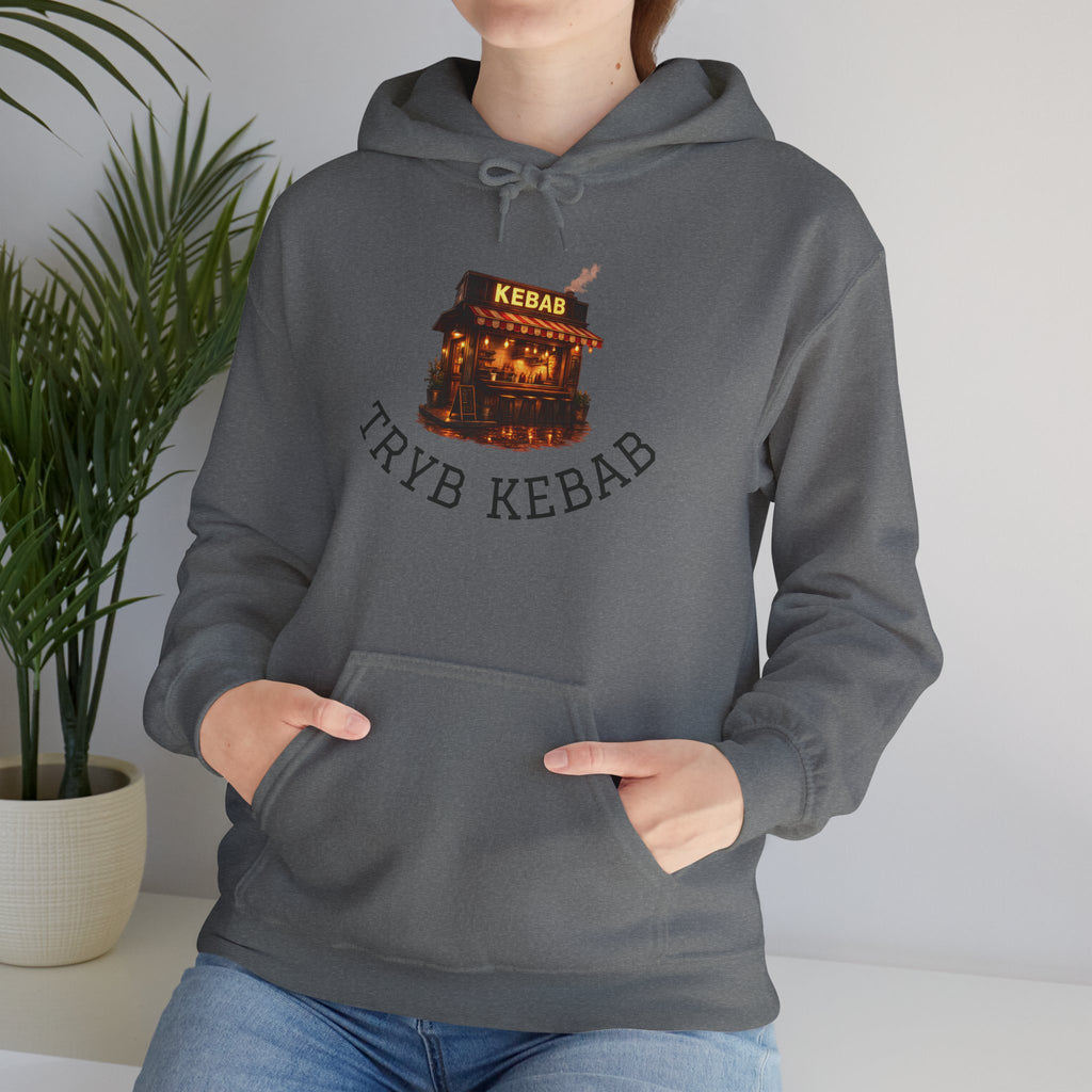 Kebab Shop Graphic Tee — 'Tryb Kebab' Street Food Wrap Illustration