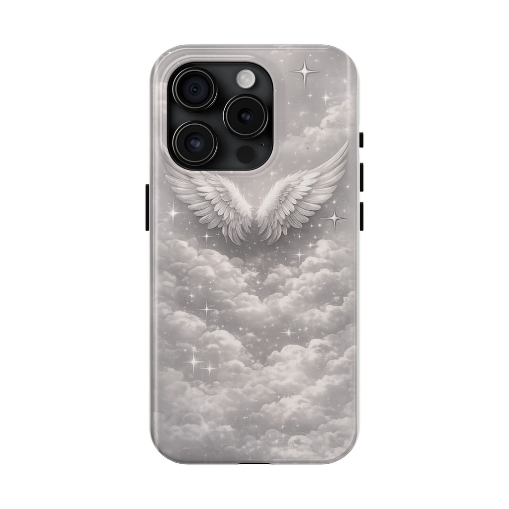 Angel Wings Cloud Tough Phone Case — Protective iPhone Case with Heavenly Wing Design