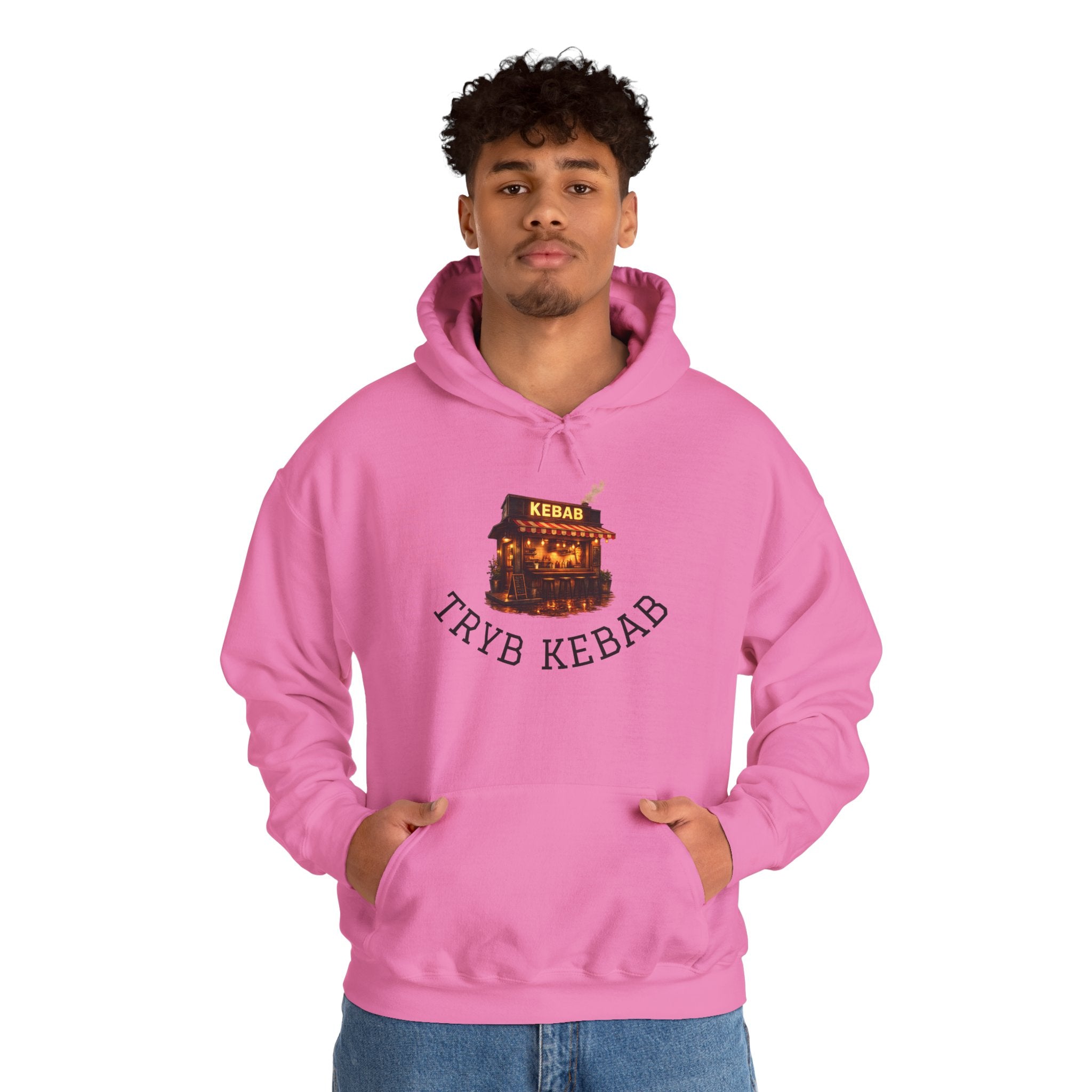 Kebab Shop Graphic Tee — 'Tryb Kebab' Street Food Wrap Illustration
