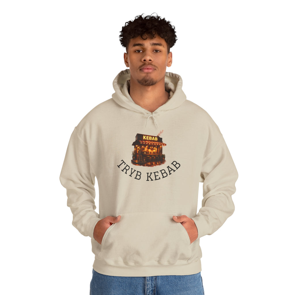 Kebab Shop Graphic Tee — 'Tryb Kebab' Street Food Wrap Illustration