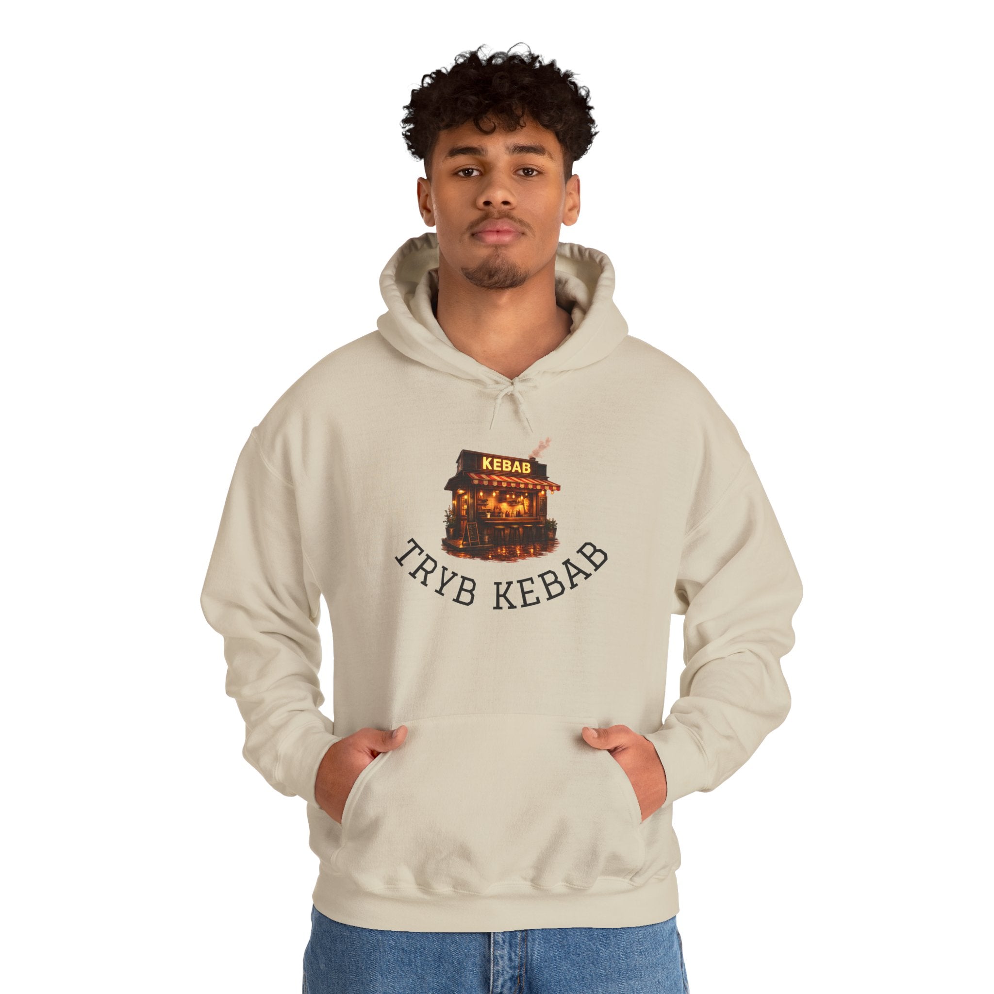 Kebab Shop Graphic Tee — 'Tryb Kebab' Street Food Wrap Illustration