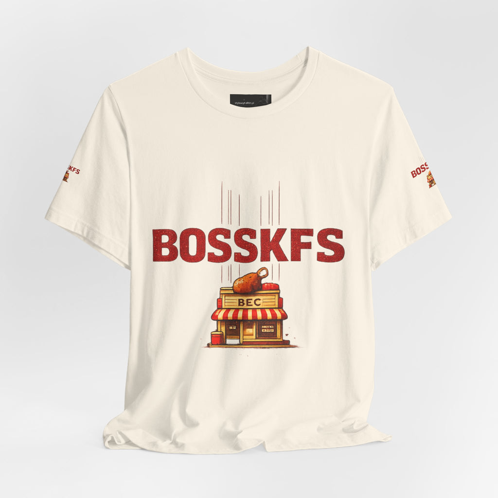 Fast-Food Graphic Tee — 'BOSSKF'S' Chicken & Fries Restaurant Shirt