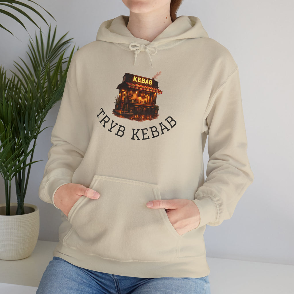 Kebab Shop Graphic Tee — 'Tryb Kebab' Street Food Wrap Illustration