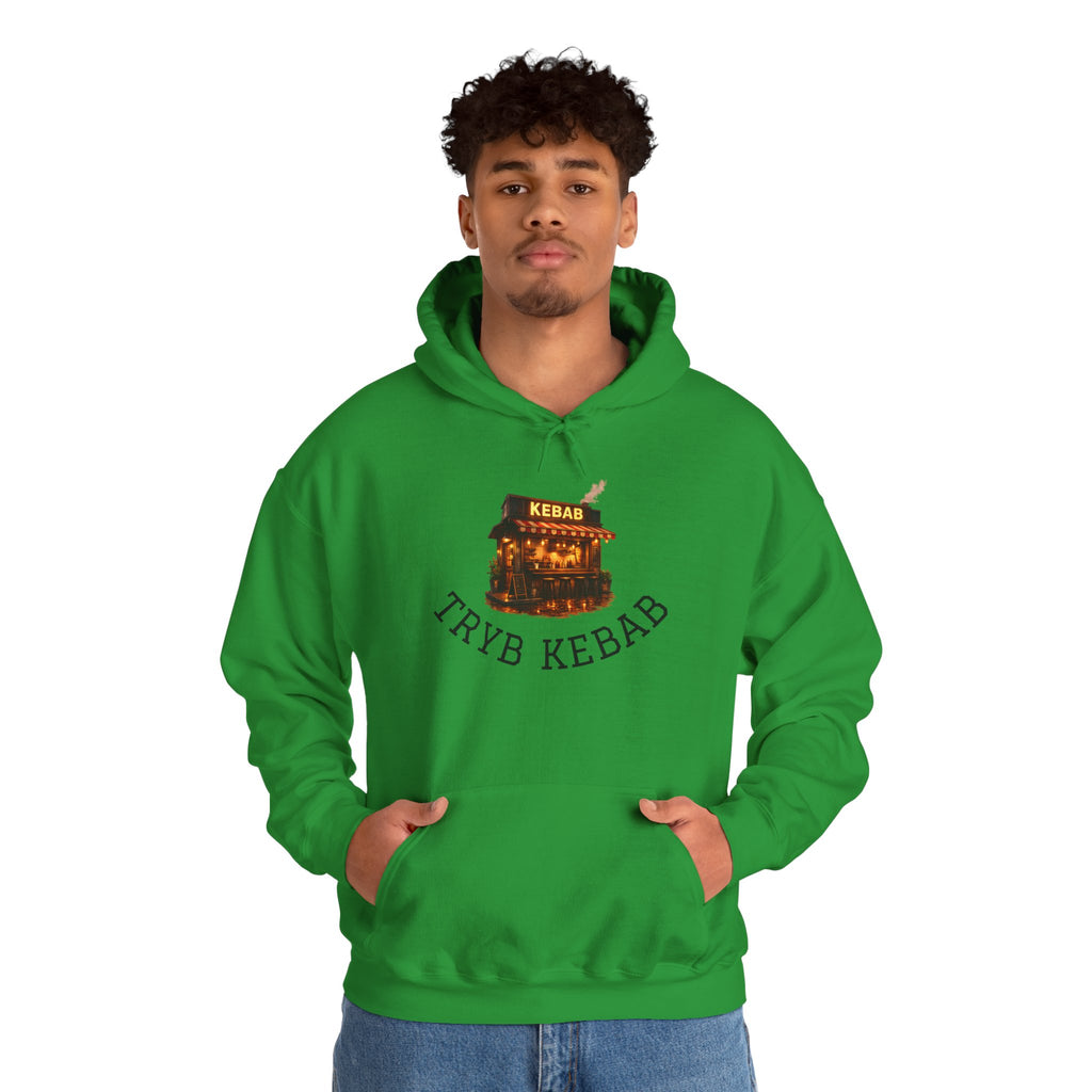 Kebab Shop Graphic Tee — 'Tryb Kebab' Street Food Wrap Illustration