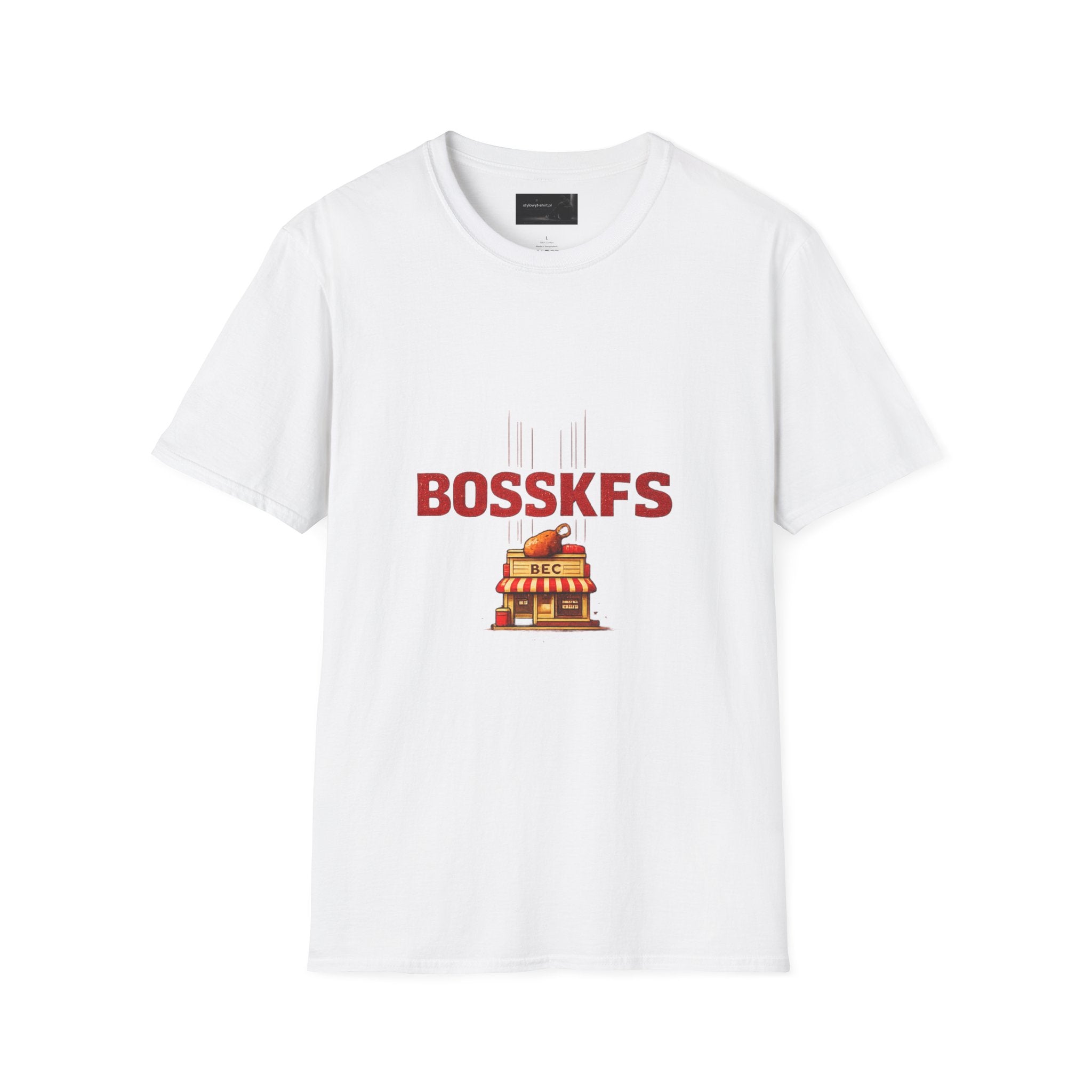 KFC-Inspired 'BOSSKFS' Fried Chicken T-Shirt — Fast Food Graphic Tee (low price)