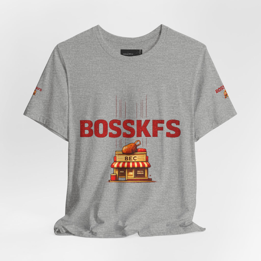 Fast-Food Graphic Tee — 'BOSSKF'S' Chicken & Fries Restaurant Shirt