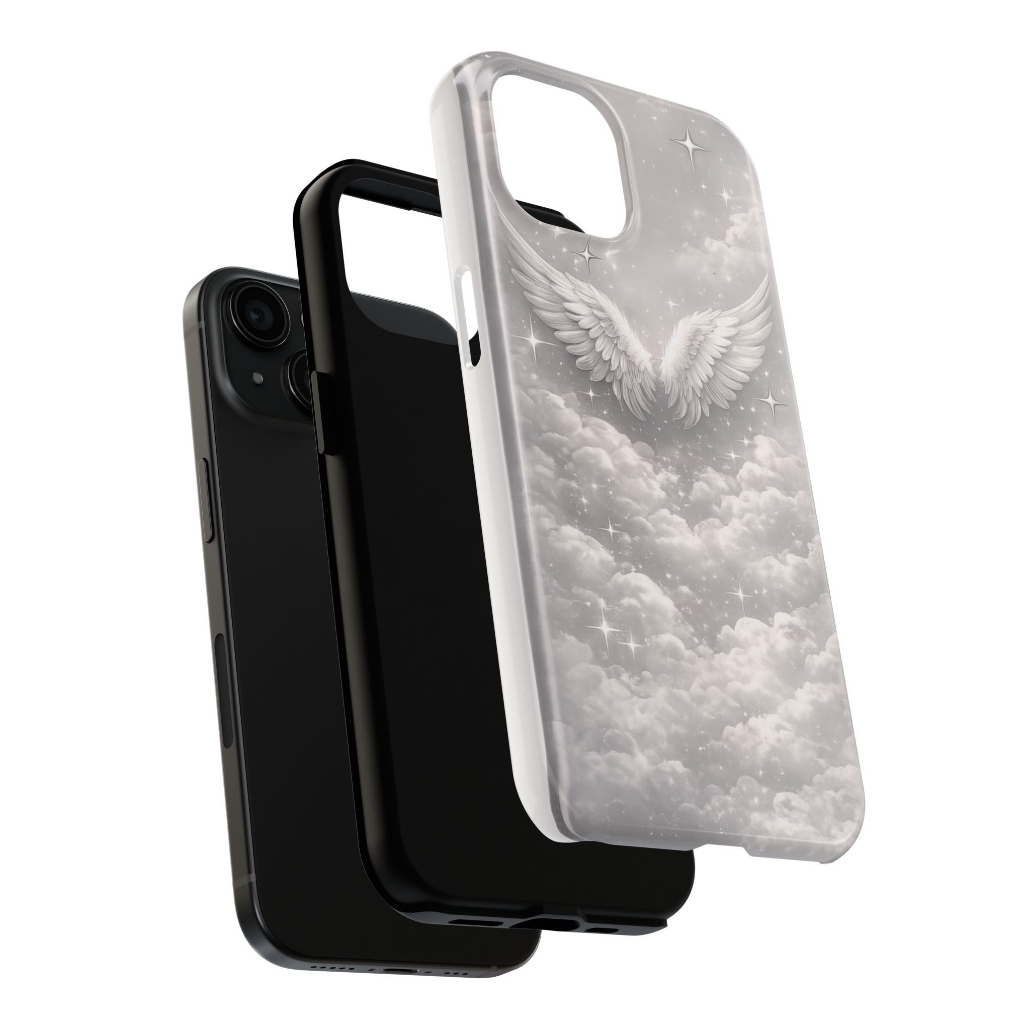 Angel Wings Cloud Tough Phone Case — Protective iPhone Case with Heavenly Wing Design