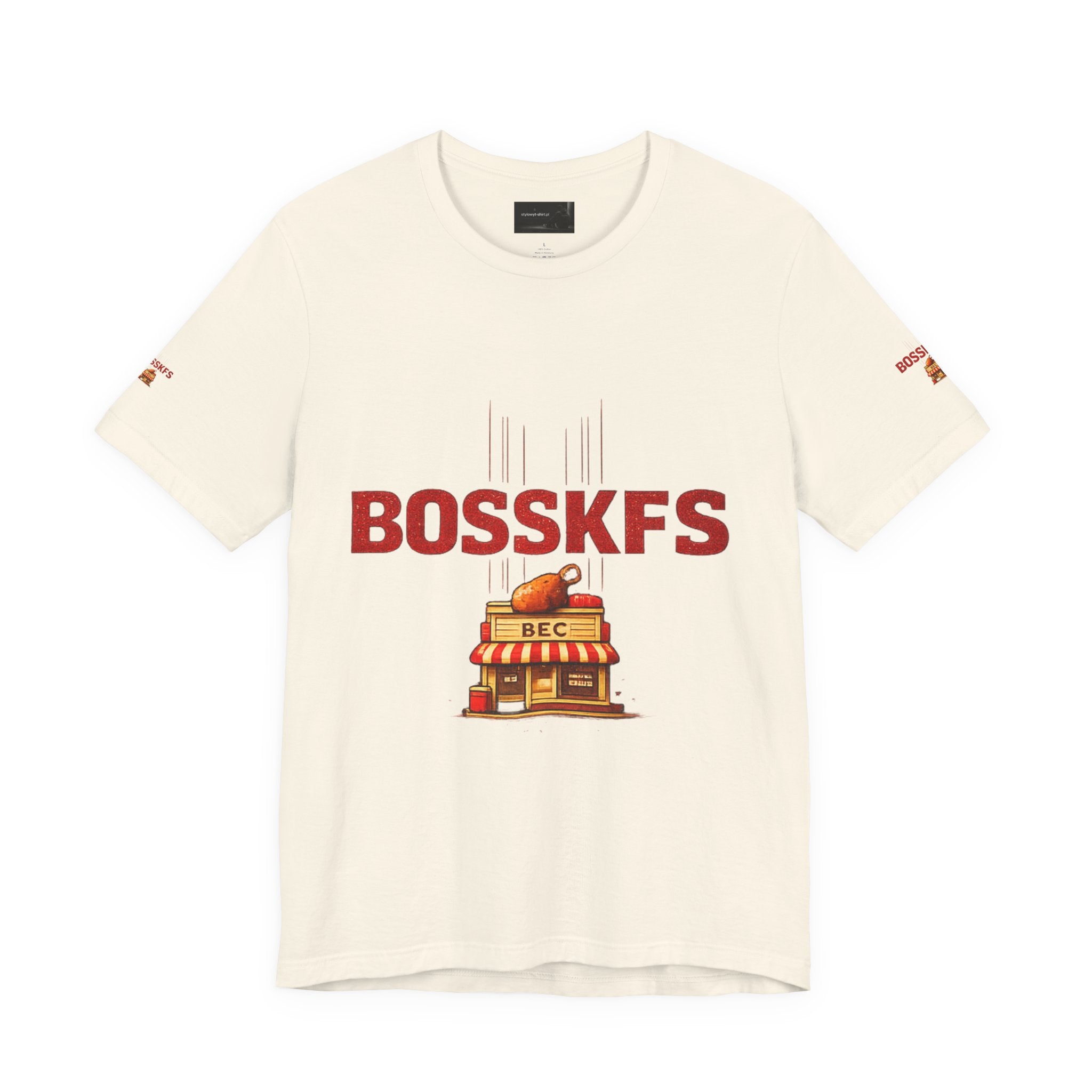Fast-Food Graphic Tee — 'BOSSKF'S' Chicken & Fries Restaurant Shirt
