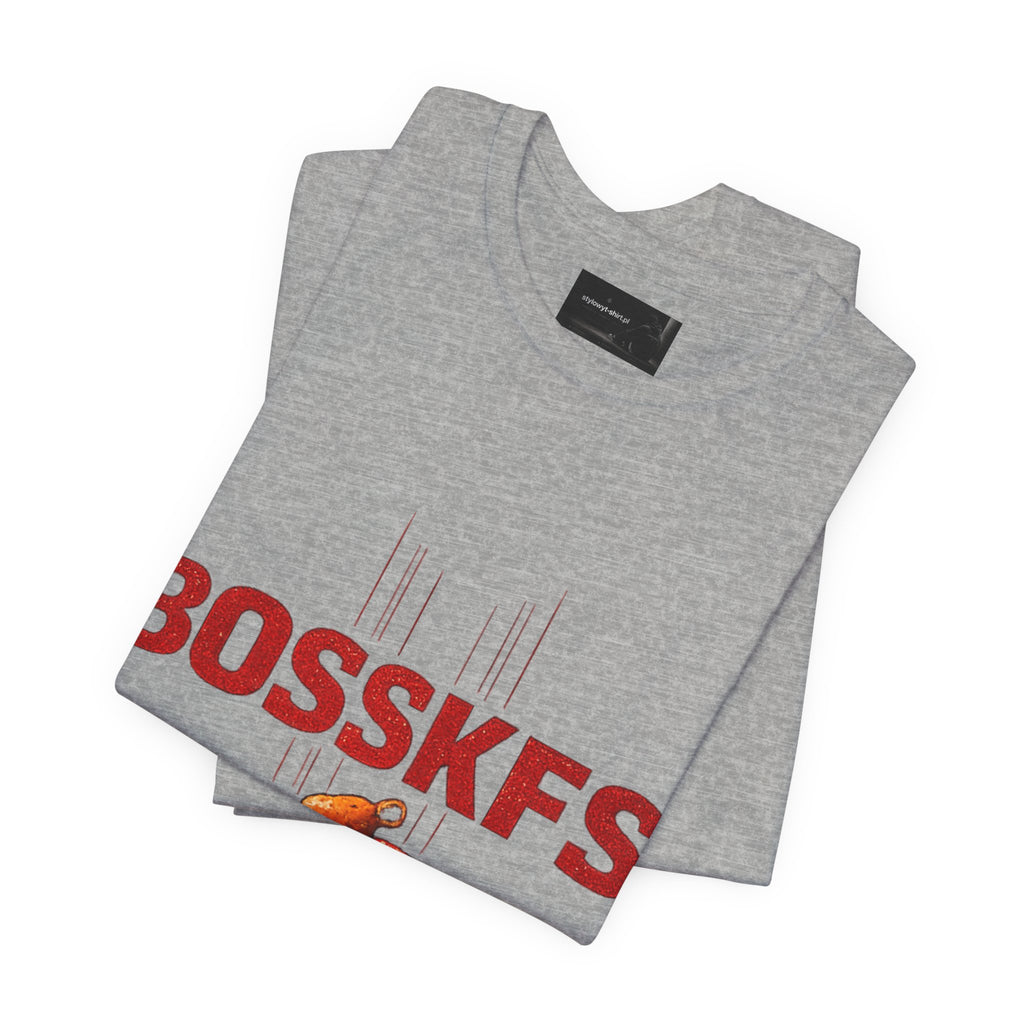 Fast-Food Graphic Tee — 'BOSSKF'S' Chicken & Fries Restaurant Shirt