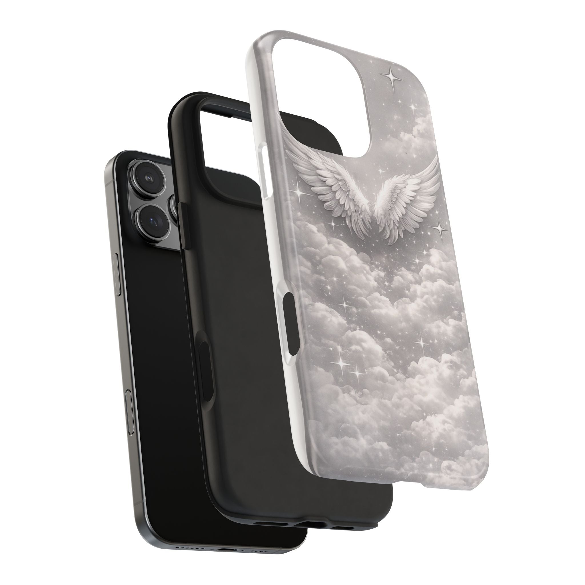 Angel Wings Cloud Tough Phone Case — Protective iPhone Case with Heavenly Wing Design
