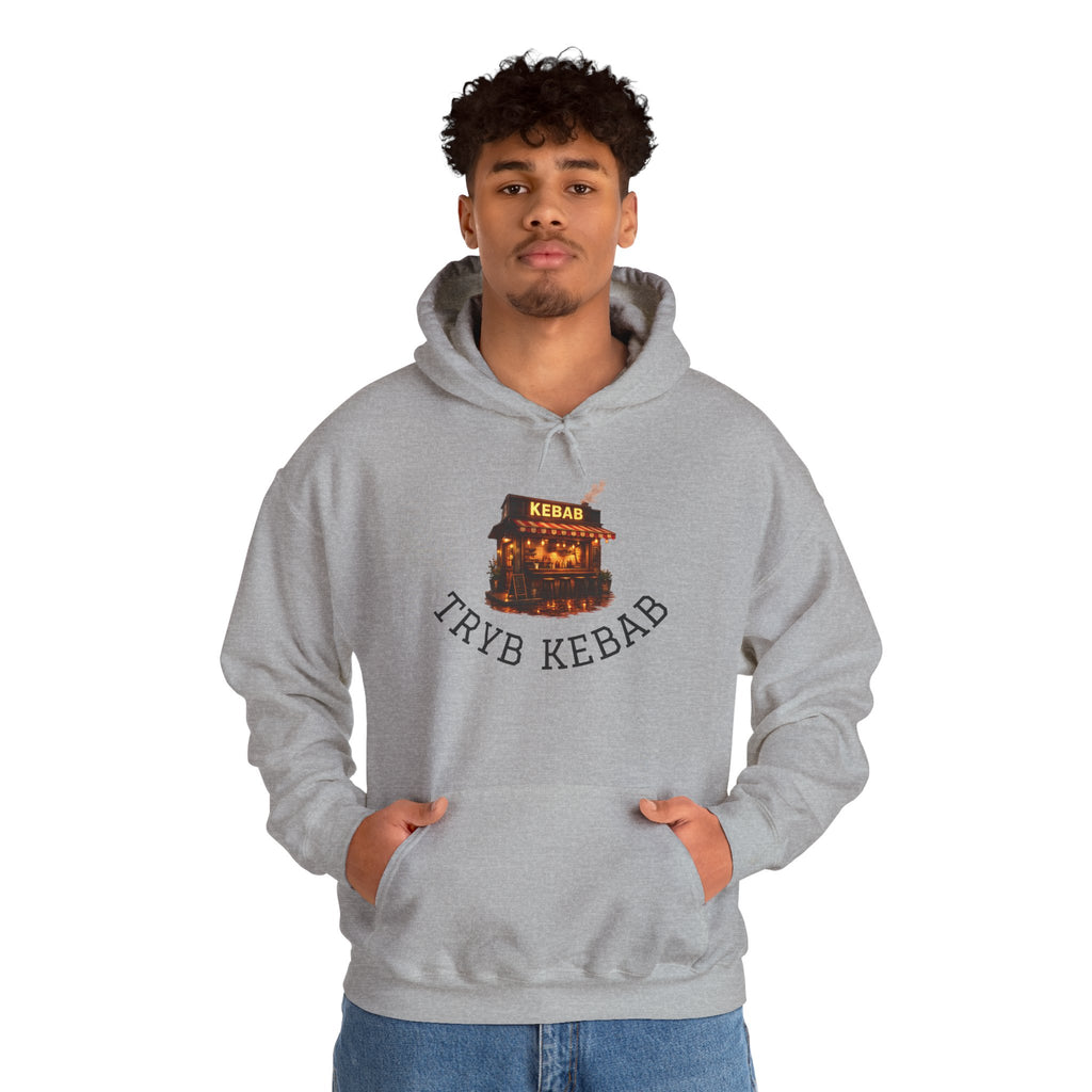 Kebab Shop Graphic Tee — 'Tryb Kebab' Street Food Wrap Illustration