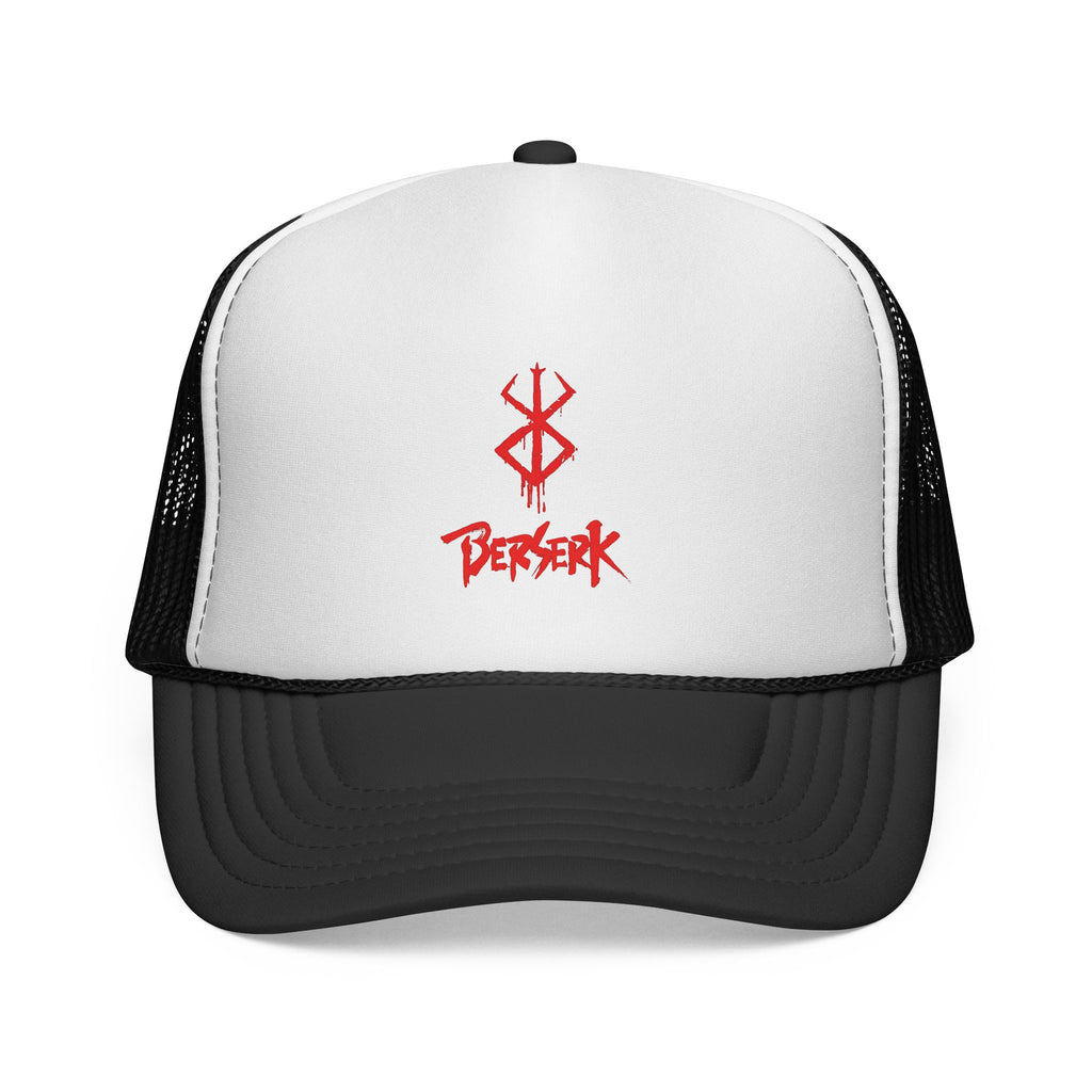 Berserk Red Brand Trucker Cap — Anime Symbol Mesh Hat
