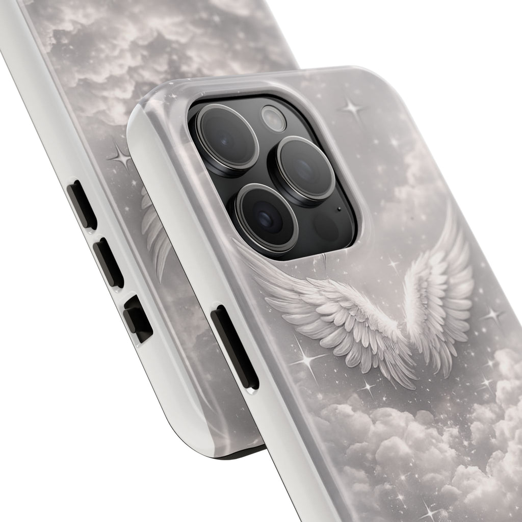 Angel Wings Cloud Tough Phone Case — Protective iPhone Case with Heavenly Wing Design