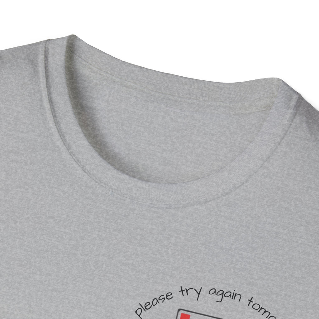 Low Battery Cat T-Shirt — 1% Funny Sleepy Cat Graphic Tee