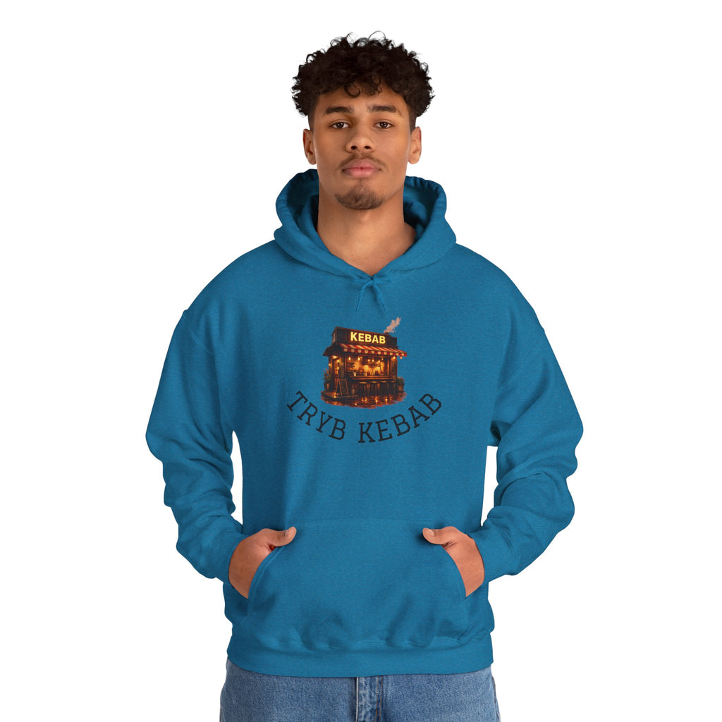 Kebab Shop Graphic Tee — 'Tryb Kebab' Street Food Wrap Illustration