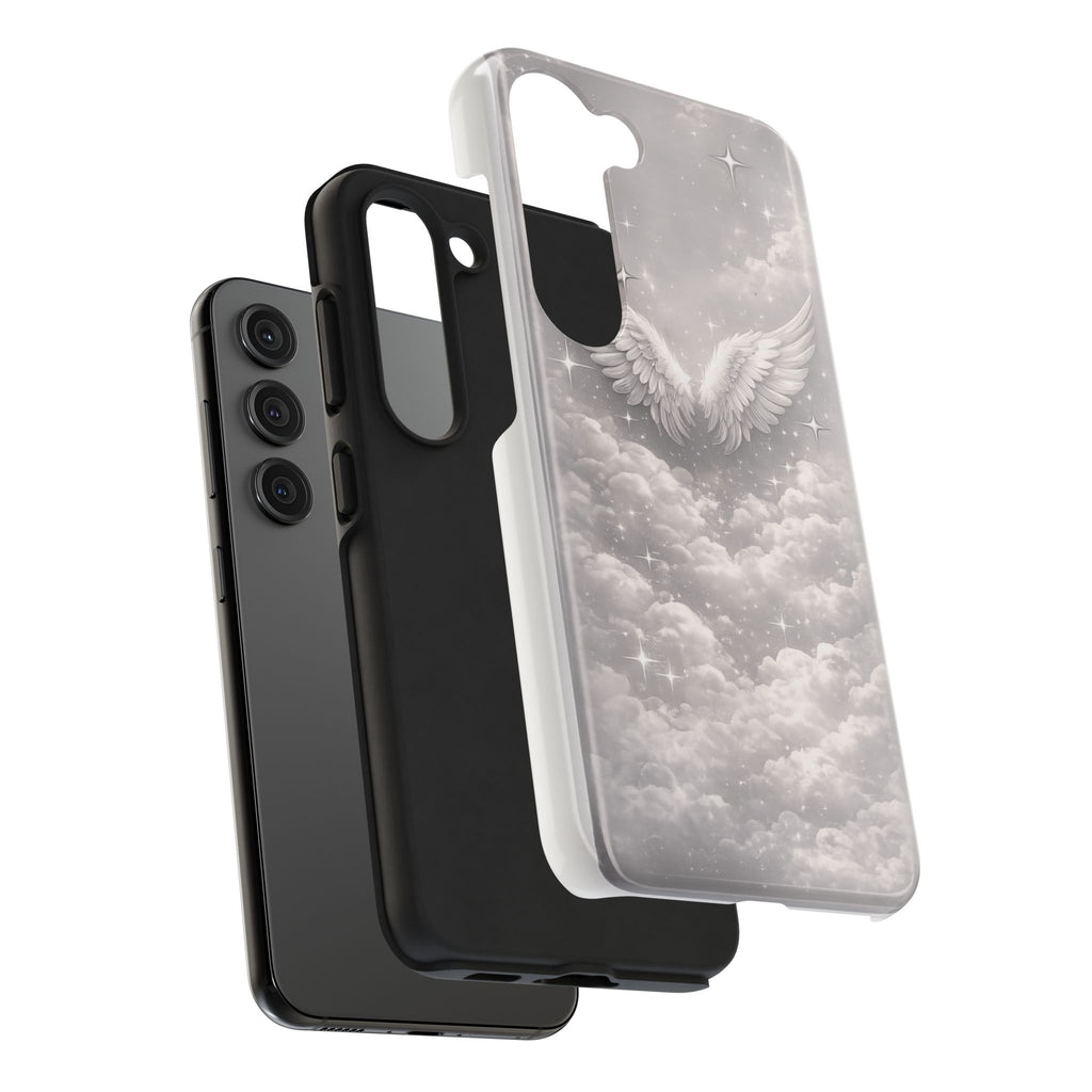 Angel Wings Cloud Tough Phone Case — Protective iPhone Case with Heavenly Wing Design