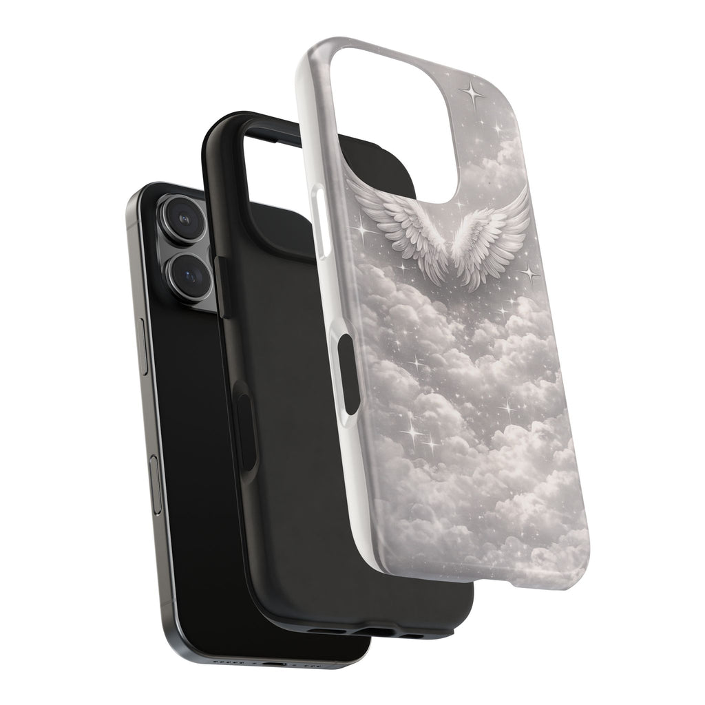 Angel Wings Cloud Tough Phone Case — Protective iPhone Case with Heavenly Wing Design