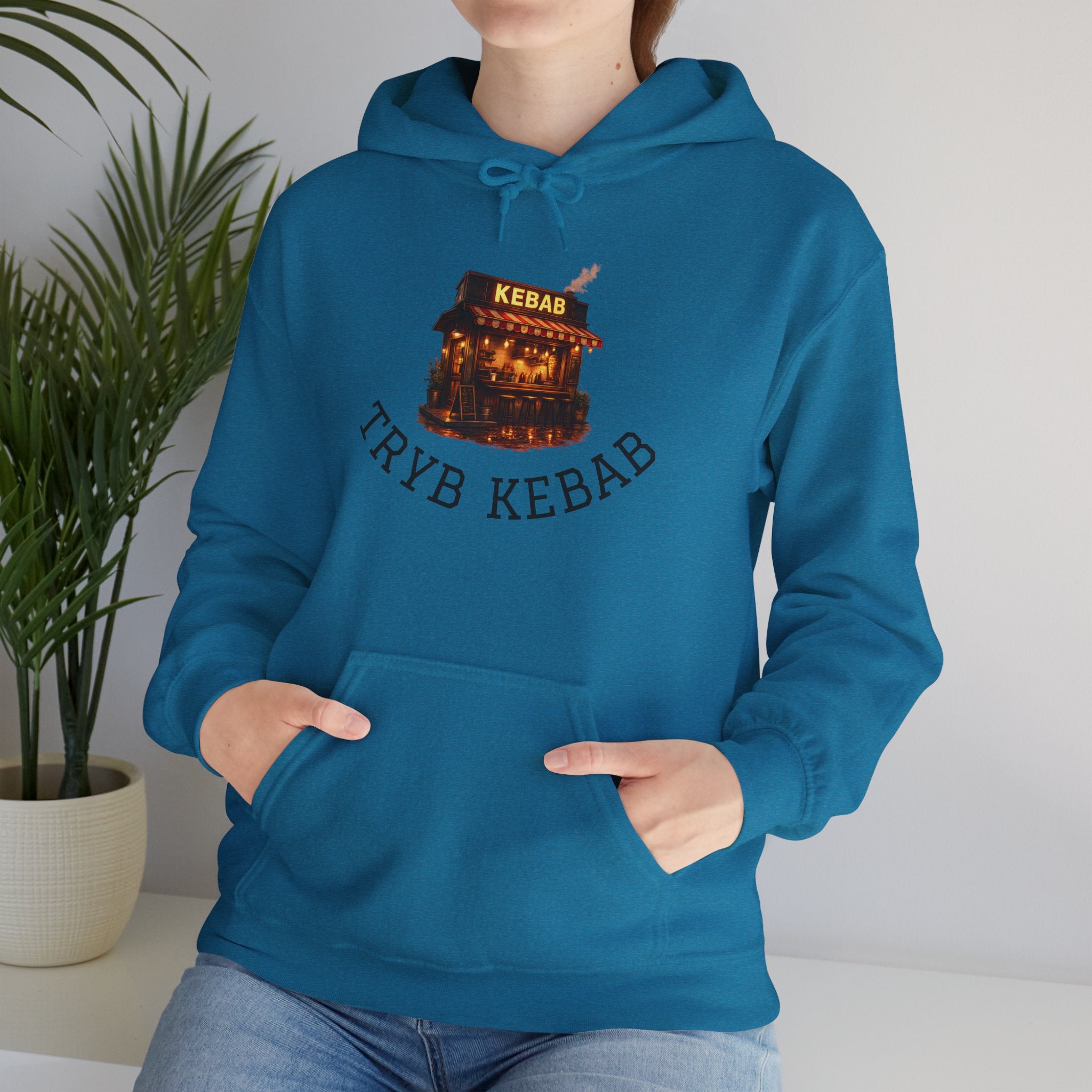 Kebab Shop Graphic Tee — 'Tryb Kebab' Street Food Wrap Illustration