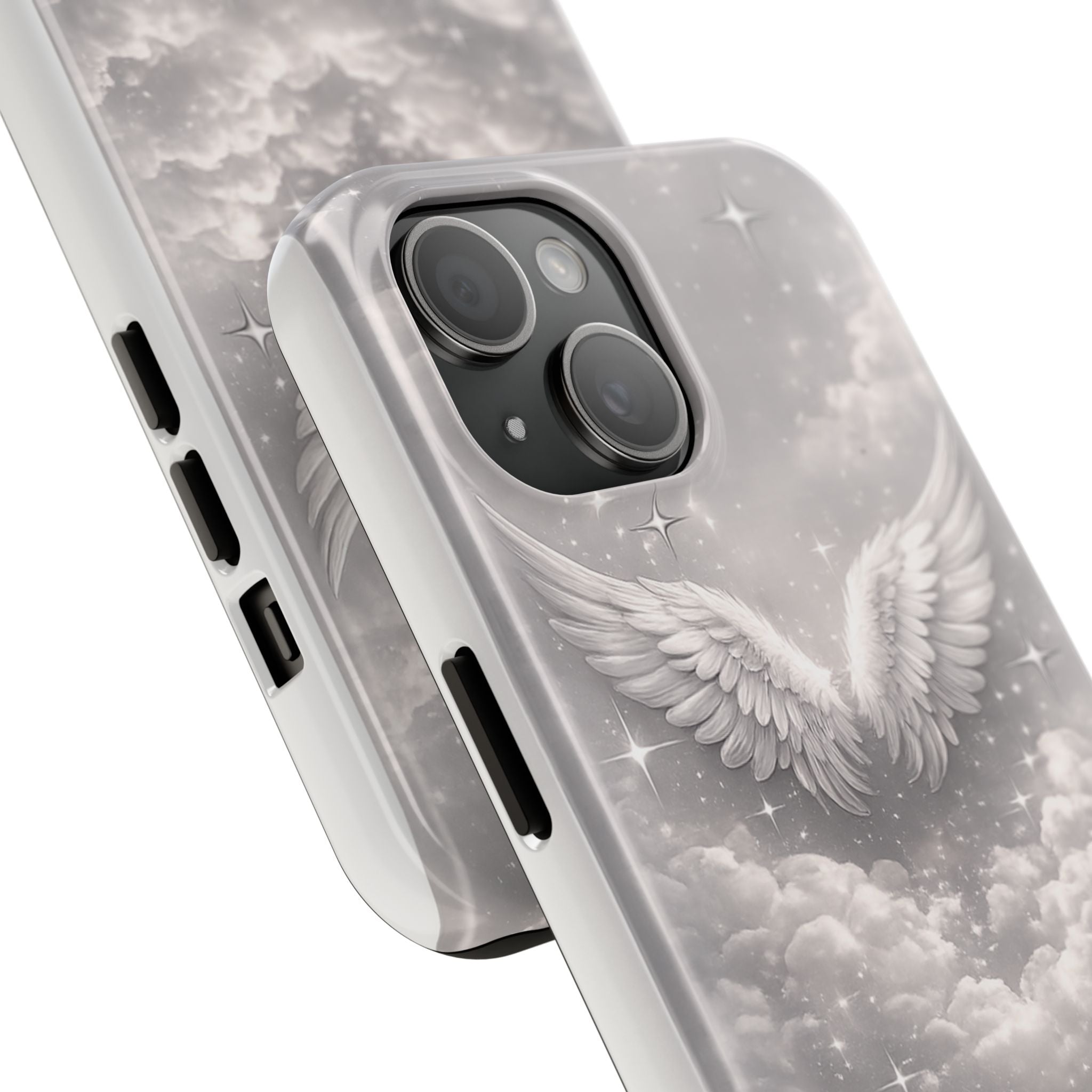 Angel Wings Cloud Tough Phone Case — Protective iPhone Case with Heavenly Wing Design