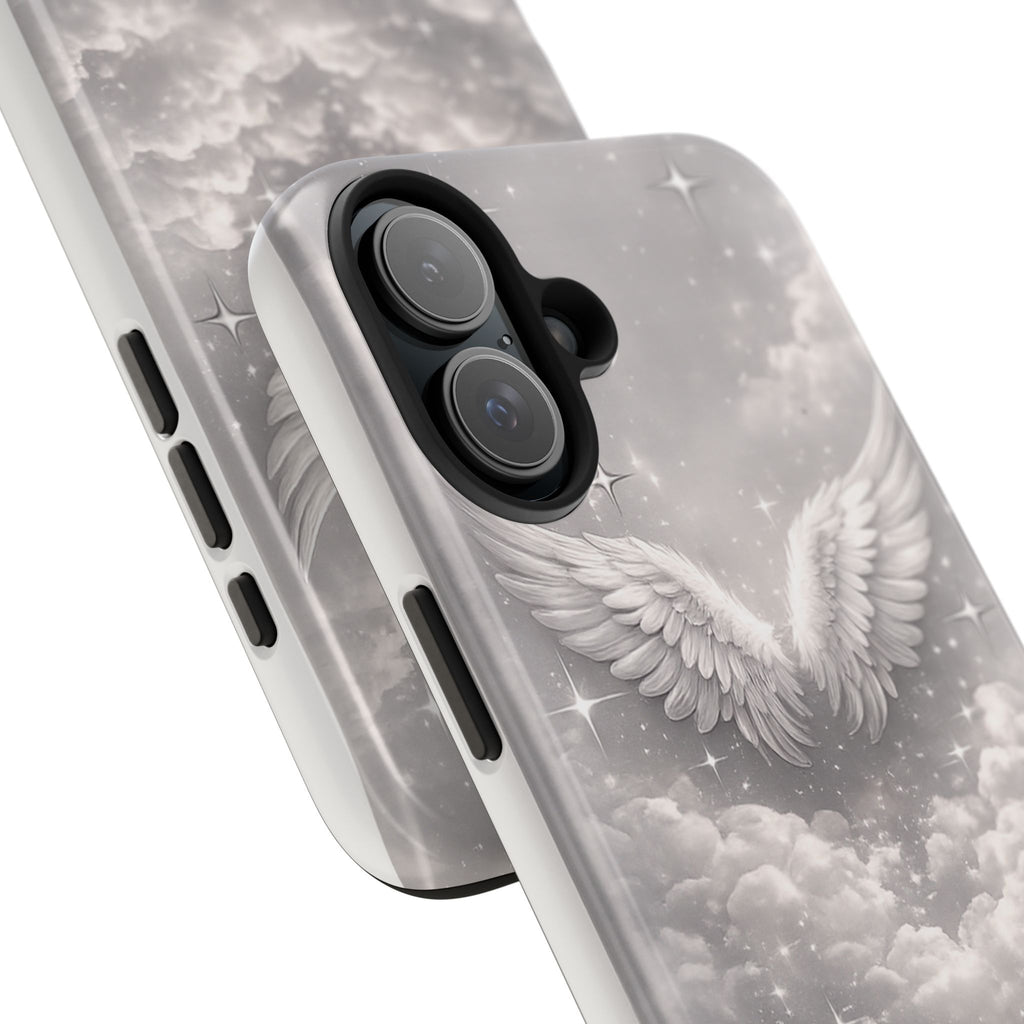 Angel Wings Cloud Tough Phone Case — Protective iPhone Case with Heavenly Wing Design
