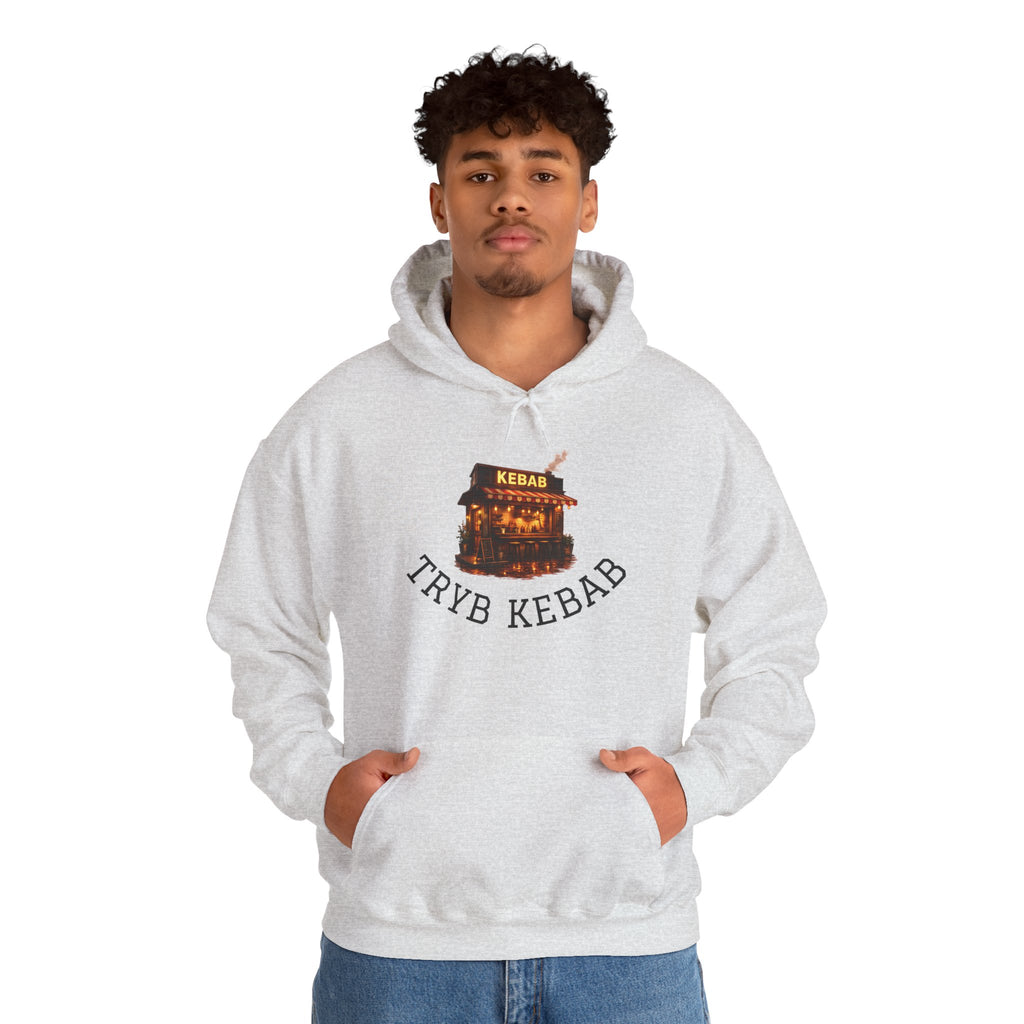 Kebab Shop Graphic Tee — 'Tryb Kebab' Street Food Wrap Illustration