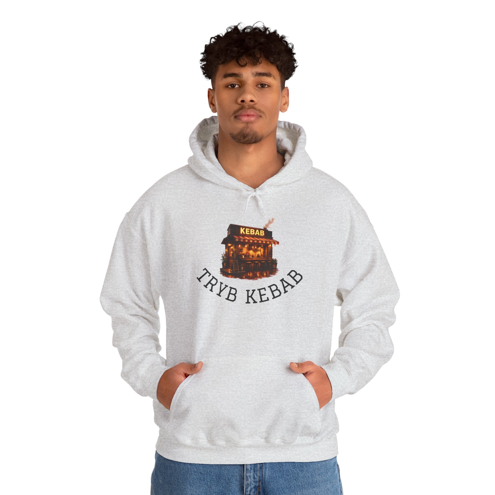 Kebab Shop Graphic Tee — 'Tryb Kebab' Street Food Wrap Illustration