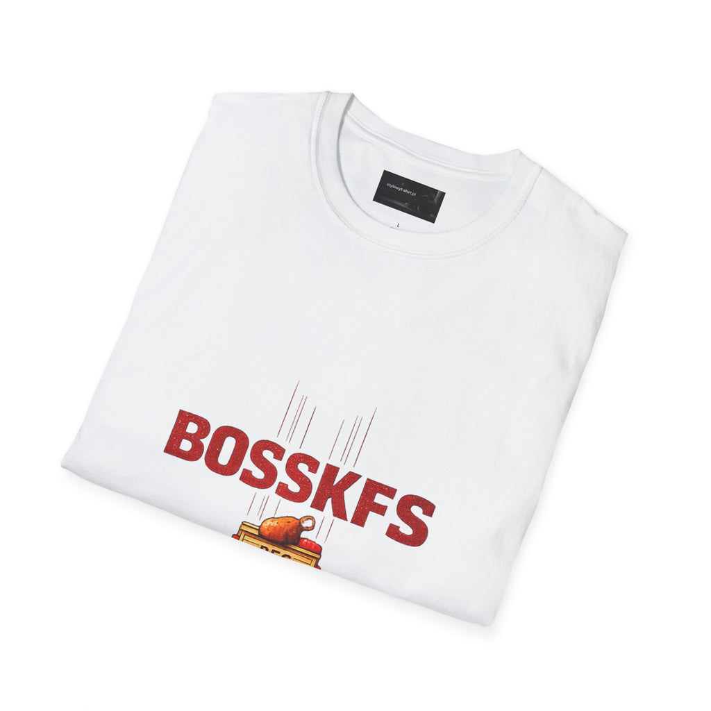 KFC-Inspired 'BOSSKFS' Fried Chicken T-Shirt — Fast Food Graphic Tee (low price)