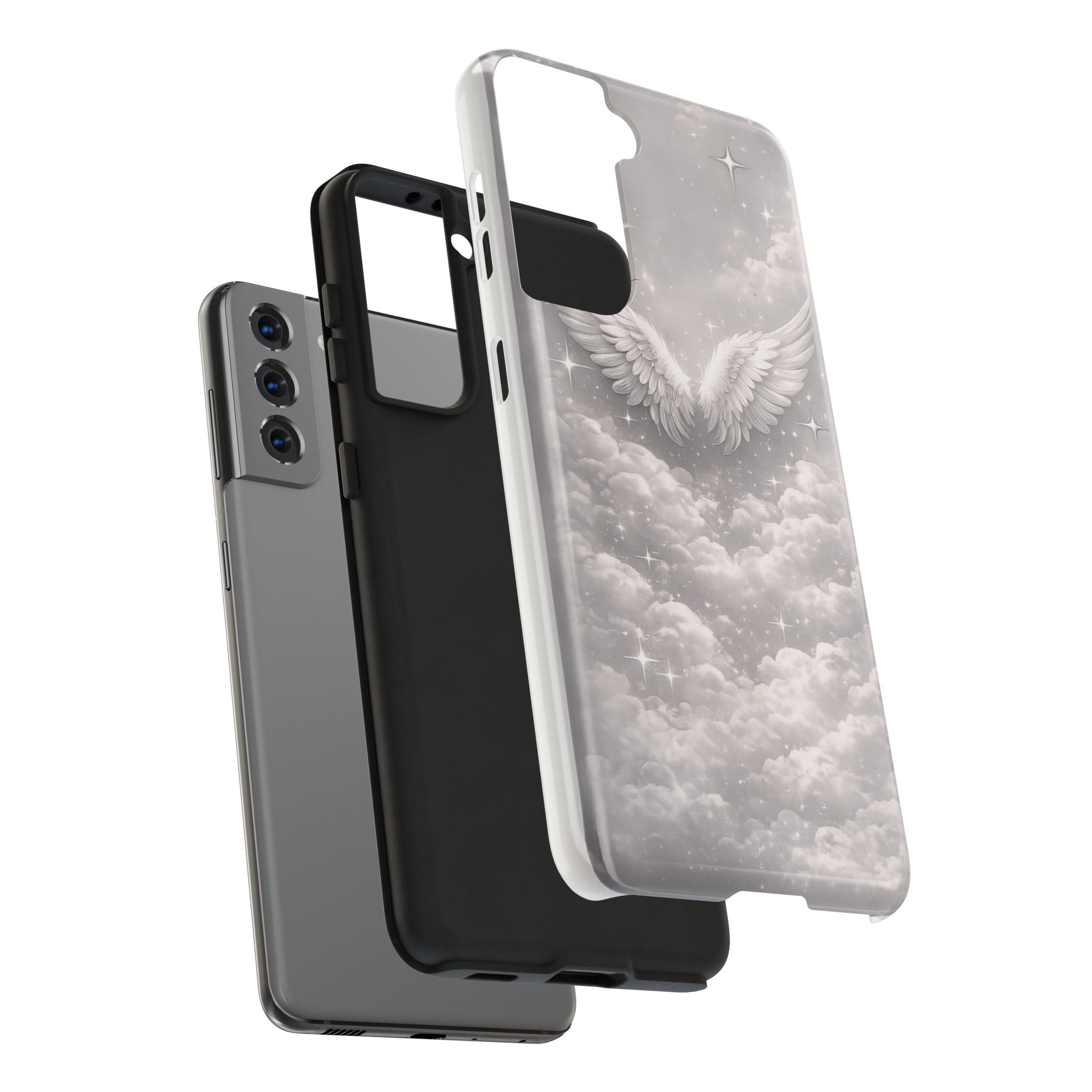 Angel Wings Cloud Tough Phone Case — Protective iPhone Case with Heavenly Wing Design