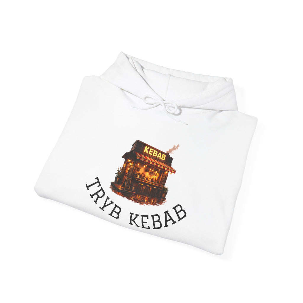 Kebab Shop Graphic Tee — 'Tryb Kebab' Street Food Wrap Illustration