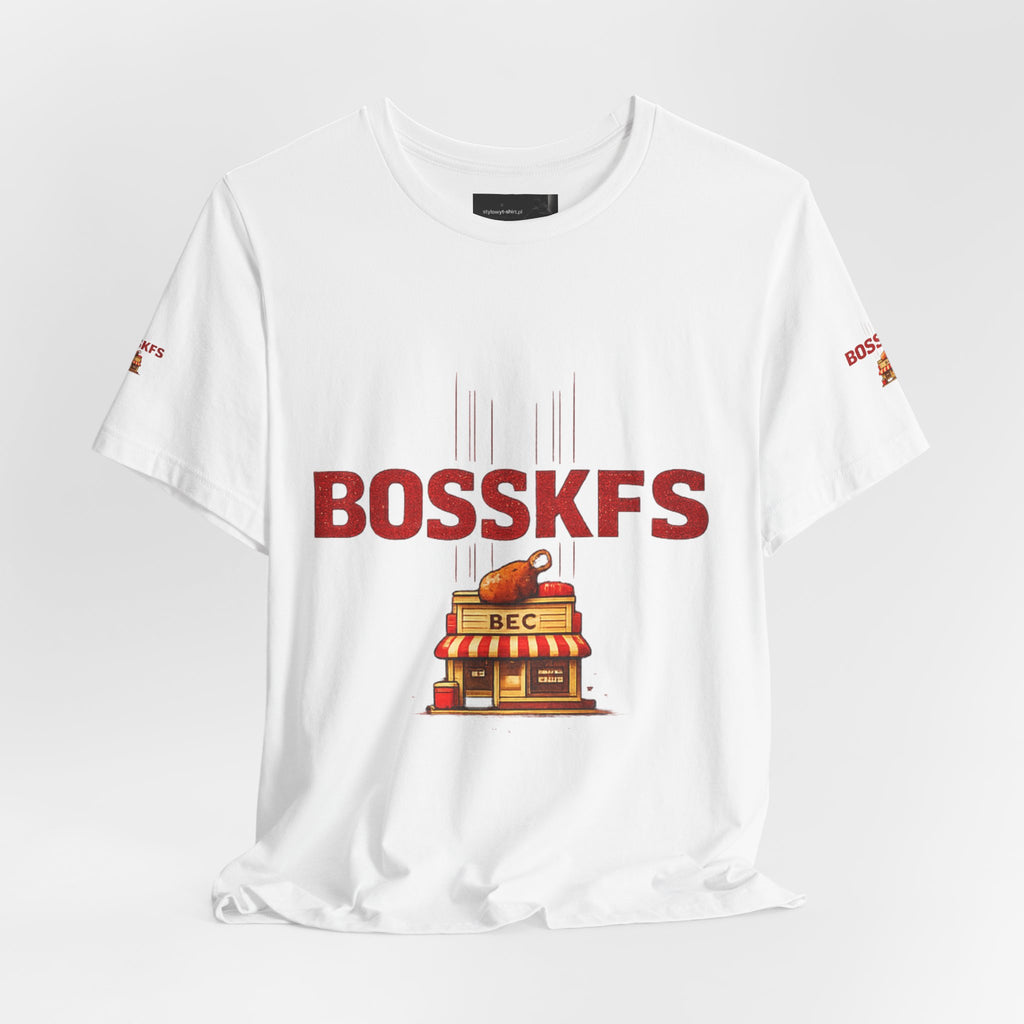 Fast-Food Graphic Tee — 'BOSSKF'S' Chicken & Fries Restaurant Shirt